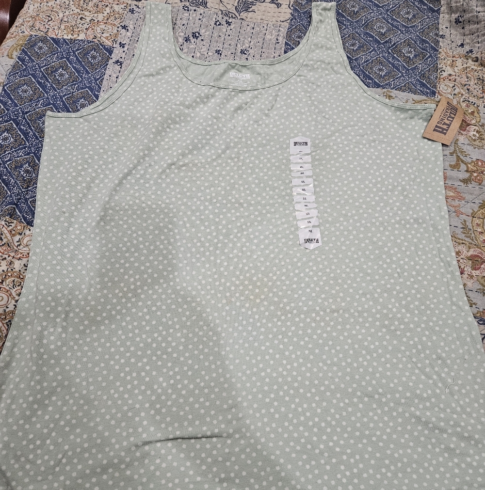 Duluth Green Polka Dot Tank Top